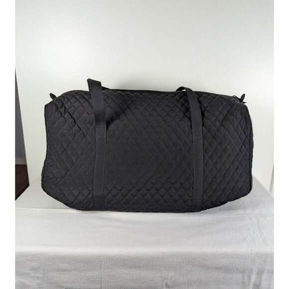 Vera Bradley XL Traveler Duffel Bag Quilted Solid Black Microfiber Weekender - Picture 1 of 7